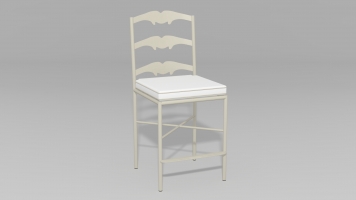 French Ladderback Counter Stool