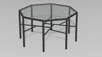Faux Bamboo Octagonal Coffee Table Base