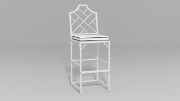 Chinese Chippendale Barstool