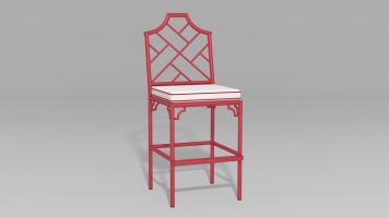 Chinese Chippendale Counter Stool