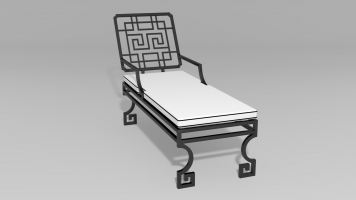 Greek Key Chaise Lounge