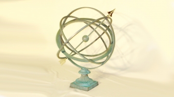 30" Garden Armillary with Fluted Base
