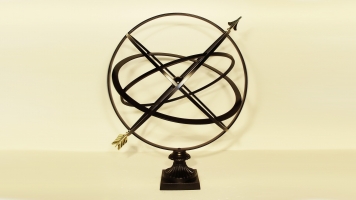 36" Garden Armillary with Fluted Base
